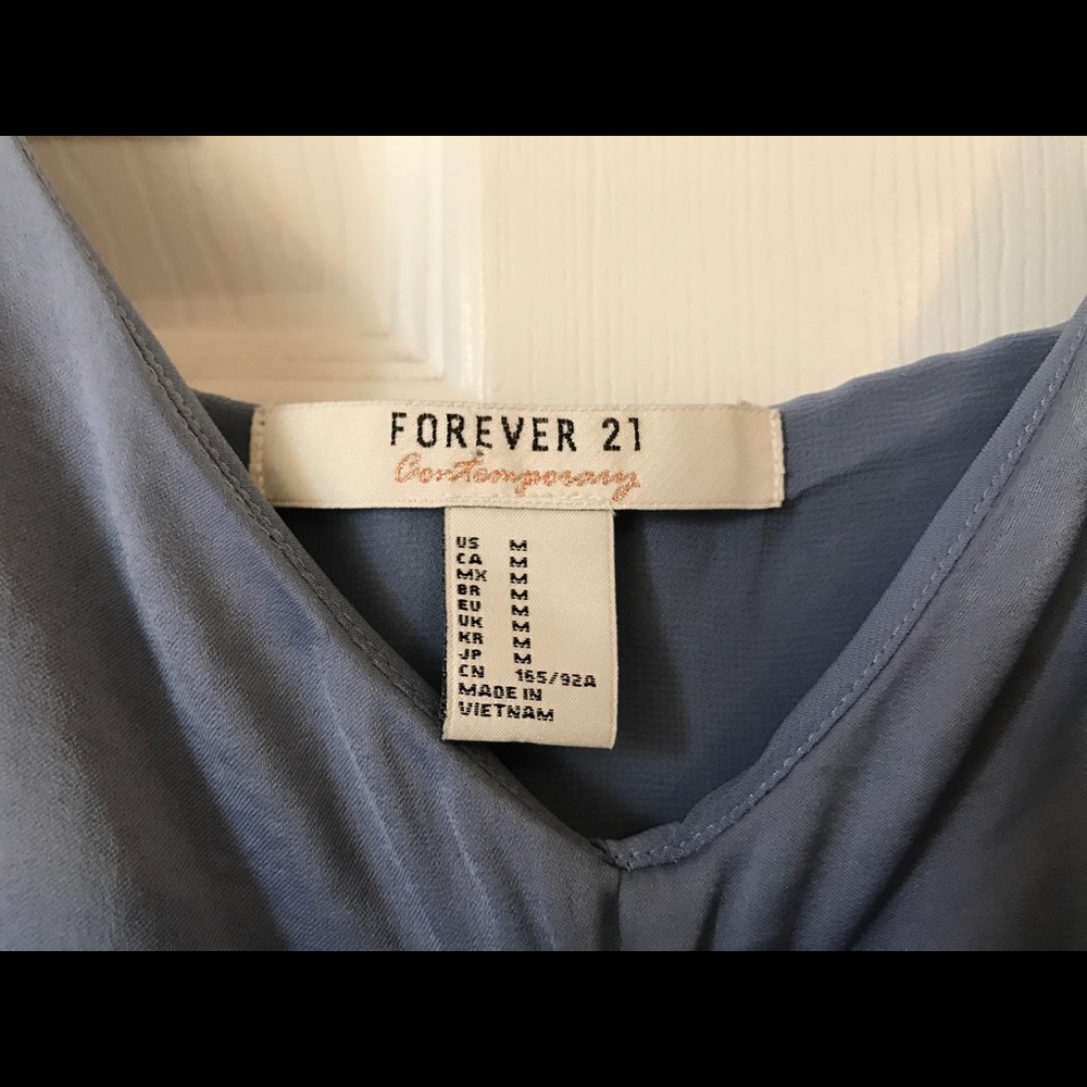 ✨Forever 21 Blue Boho Maxi Dress Sz Medium✨ - Picture 6 of 6